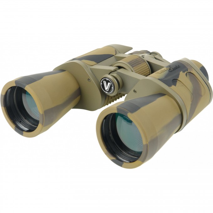 Бинокль VEBER CLASSIC БПШЦ 10*50 VRWA широкоугольный, камуфлированный 10966 Бинокль VEBER CLASSIC БПШЦ 10*50 VRWA широкоугольный, камуфлированный 10966