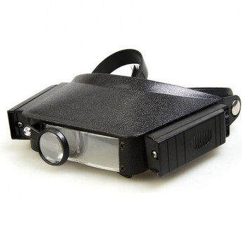 Лупа налобная VEBER LP-23-11 с подсветкой, 1,8x-3,7x, 44x29 мм